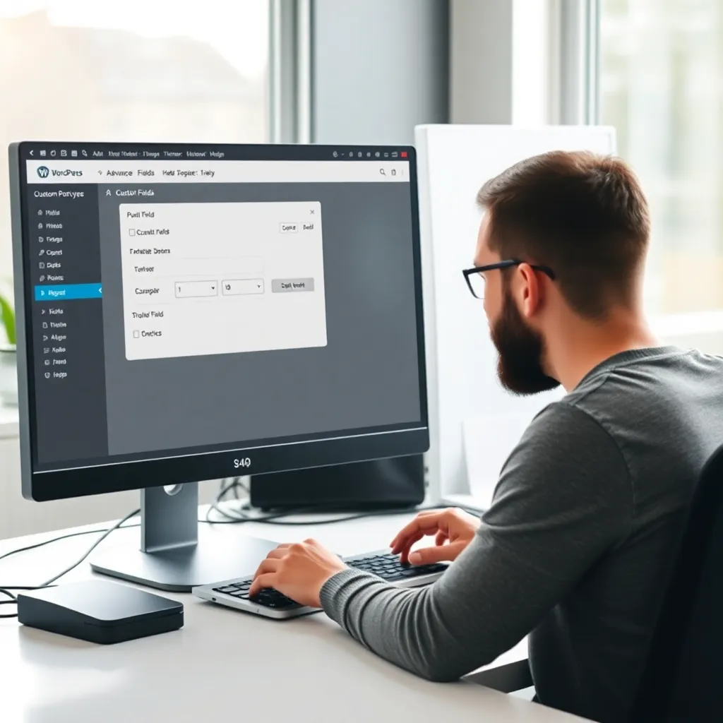 Ontwikkelaar werkt aan custom WordPress thema met Advanced Custom Fields