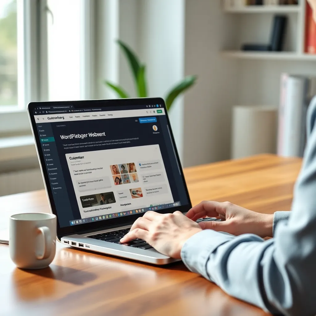 WordPress thema's en plugins op een laptop scherm